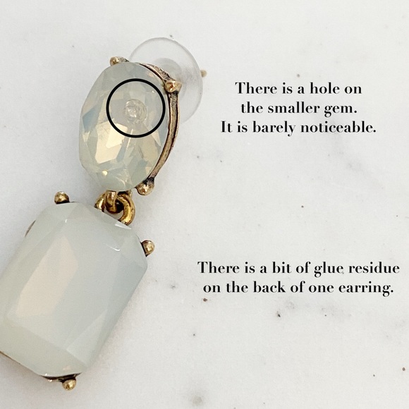 ๐ "Elora" Earrings || White Crystal Statement - Picture 10 of 12